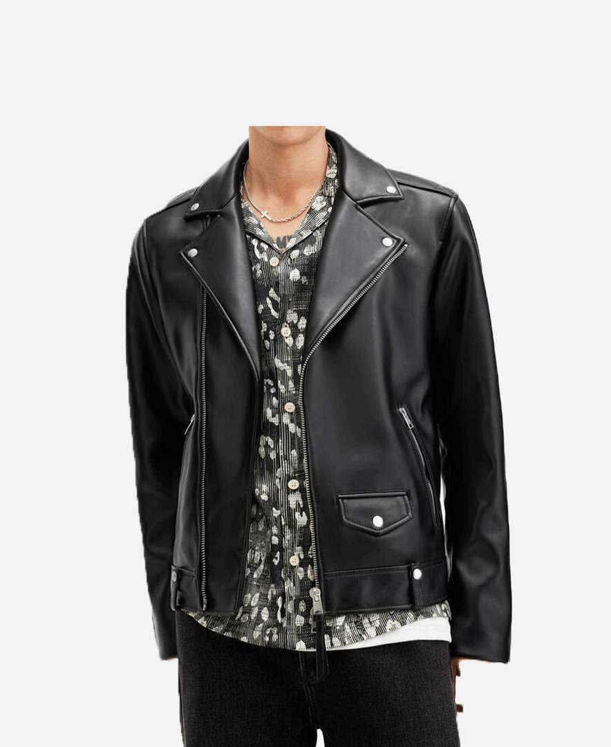 Milo Asymmetric Zip Faux Biker Jacket