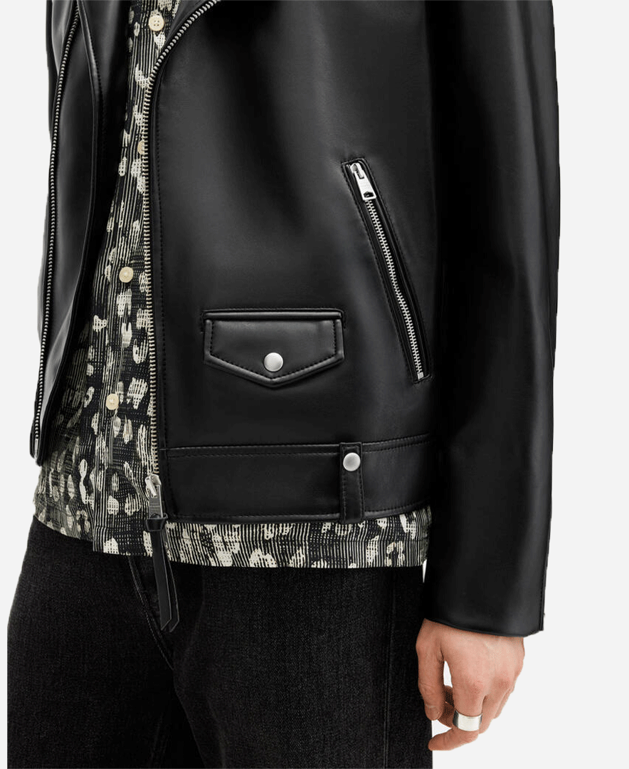 Milo Asymmetric Zip Faux Biker Jacket