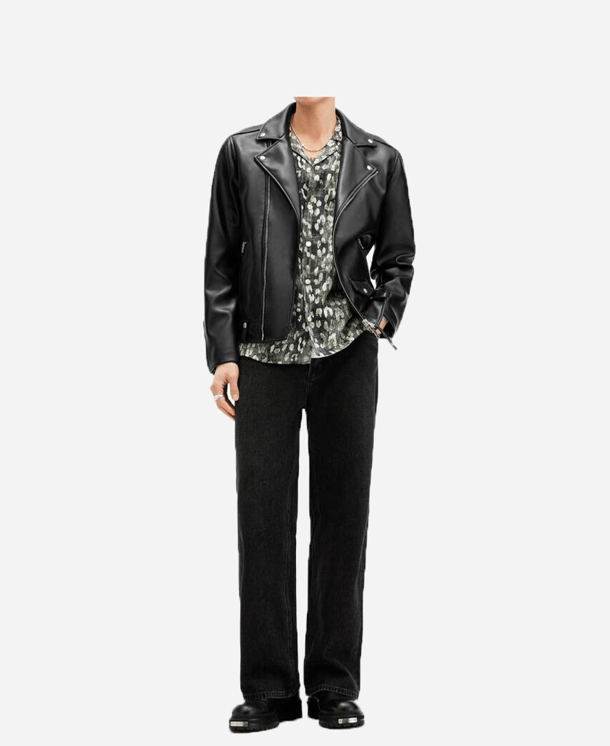 Milo Asymmetric Zip Faux Biker Jacket