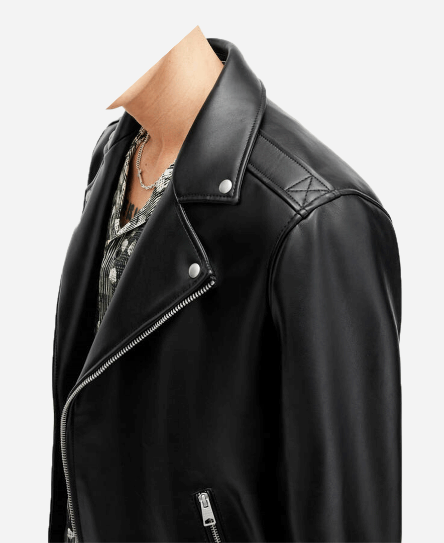 Milo Asymmetric Zip Faux Biker Jacket