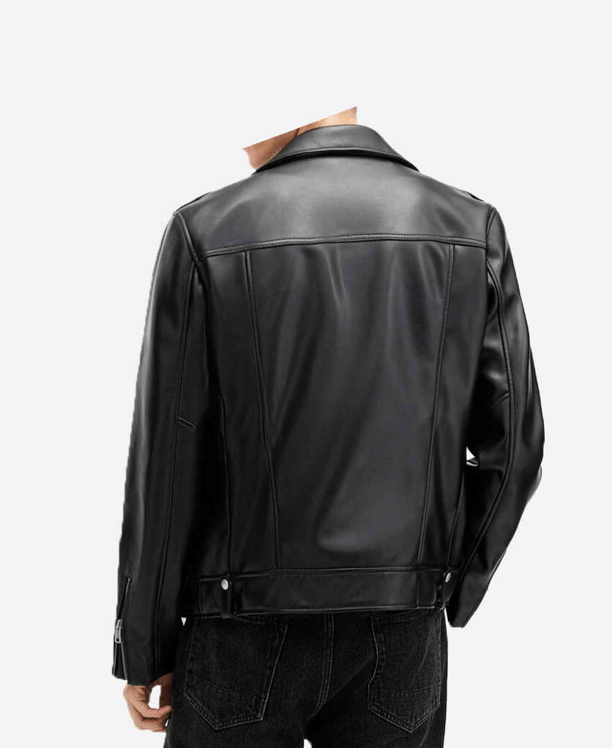 Milo Asymmetric Zip Faux Biker Jacket