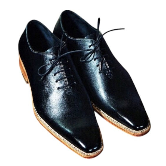 Men's Genuine Black Leather Formal Shoes
